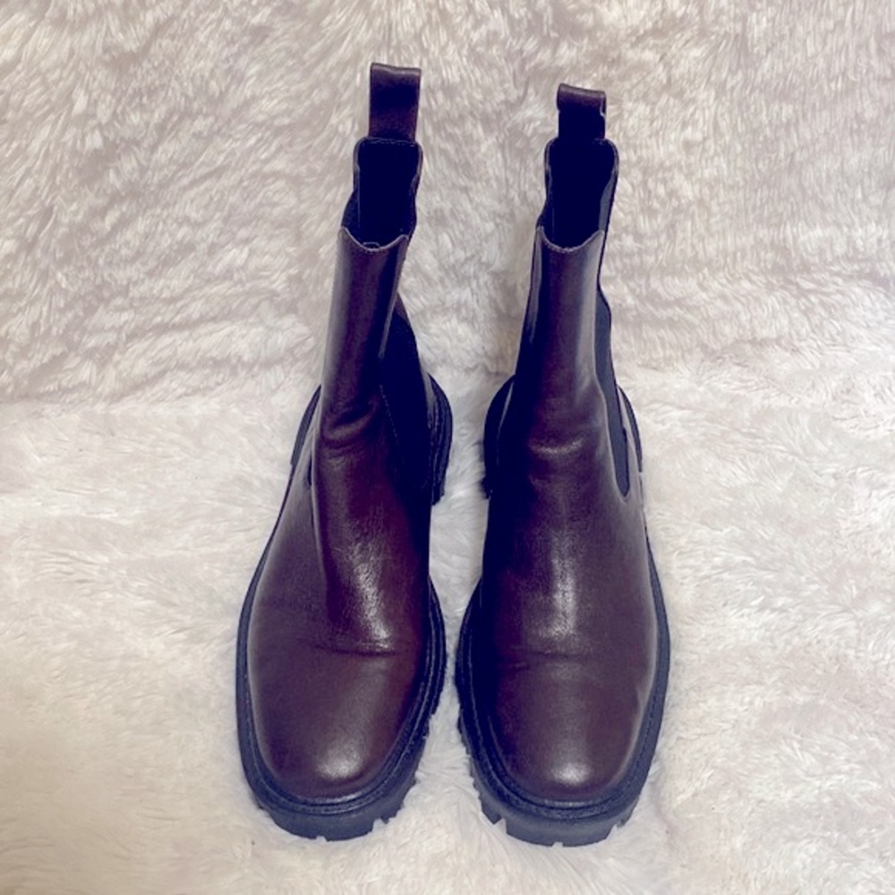 Zara low heeled brown ankle boots, size 41